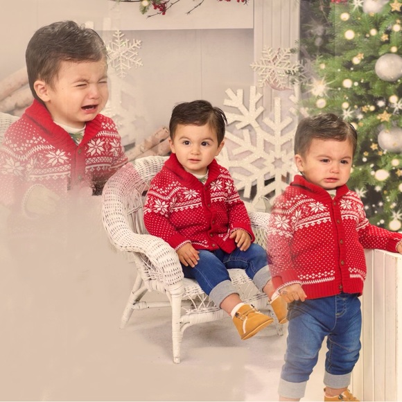 Tahari Holiday Kids Cardigan Sweater - Picture 6 of 6